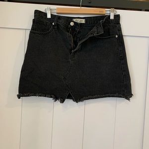Black denim madewell skirt